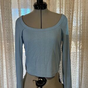Sky Blue Long Sleeve Top